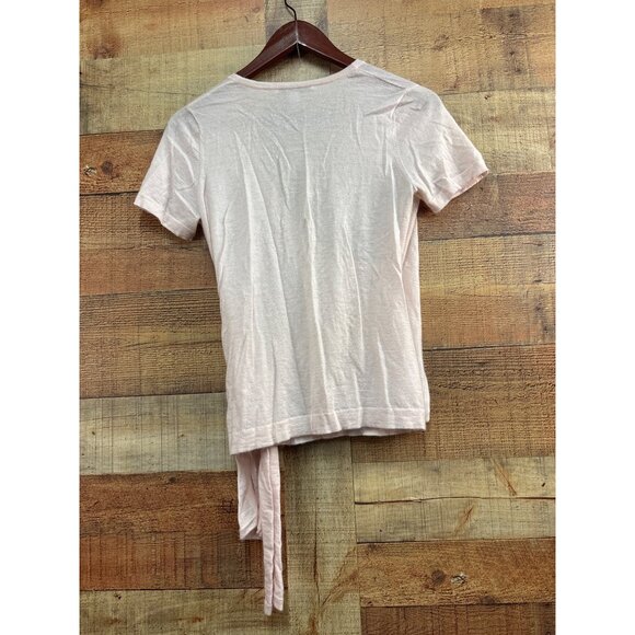 Autumn Cashmere Pink Wrap Top S 100% Cashmere - Picture 5 of 6